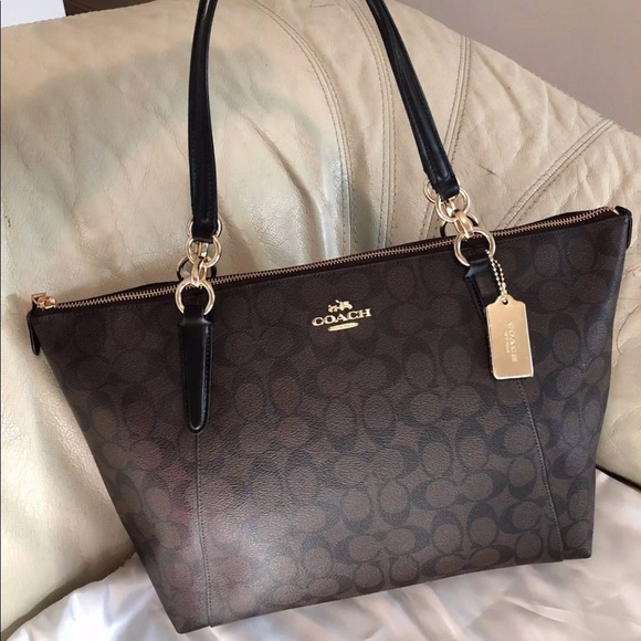 coach ava zip tote